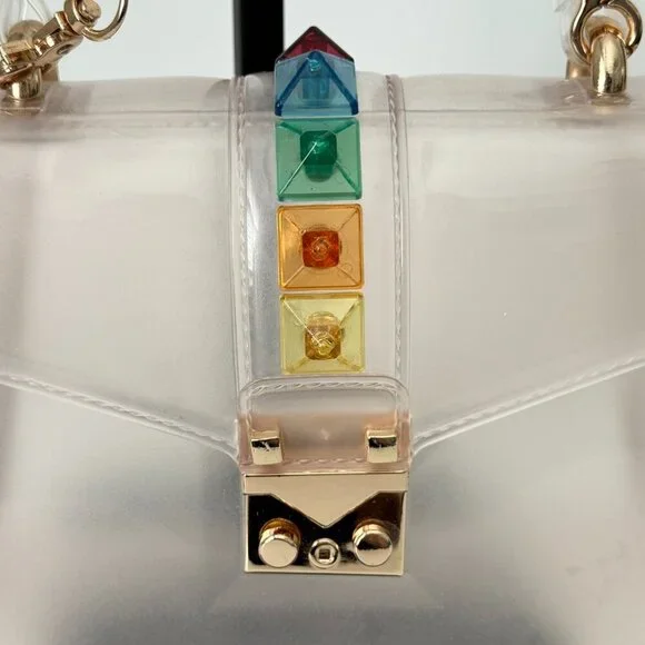 Clear Transparent Jelly Handbag | Crossbody - Picture 4 of 10